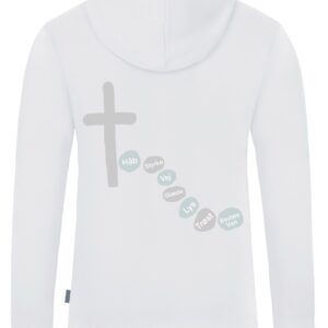 Hættetrøje med kristent budskab